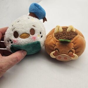 Disney Munchlings Donald Duck Pumbaa Plush Stuffed Toys Lot 2 Mini Food Cute